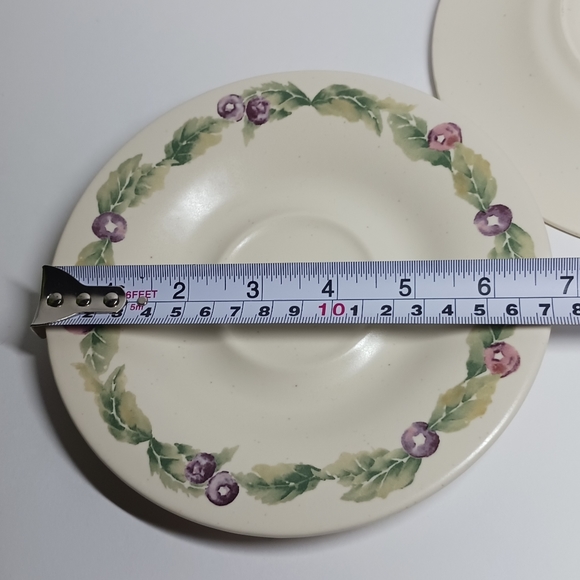 2 Jamberry by Pfaltzgraff, Stoneware Saucers - Picture 3 of 3